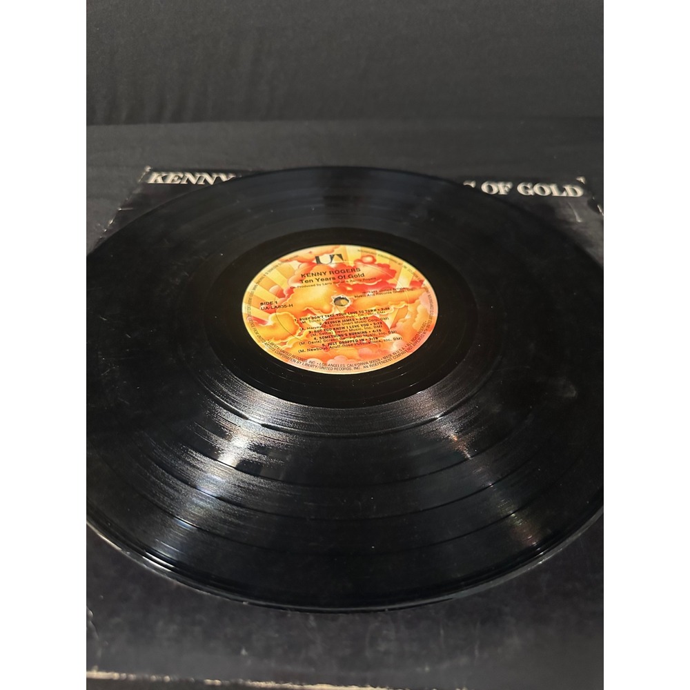 Kenny Rogers "10 Years of Gold" Vinyl LP Record |‎ United Artists UALA-933-H